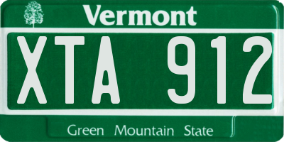VT license plate XTA912