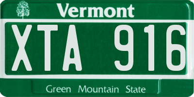 VT license plate XTA916
