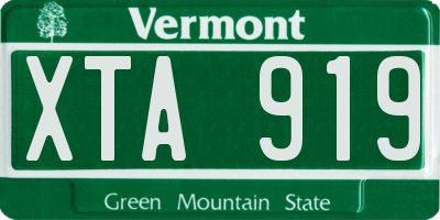 VT license plate XTA919