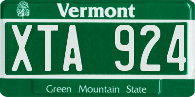 VT license plate XTA924