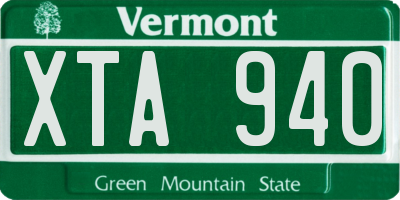 VT license plate XTA940