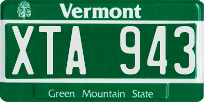 VT license plate XTA943