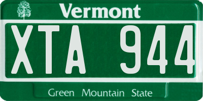 VT license plate XTA944
