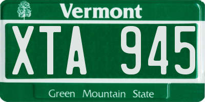 VT license plate XTA945