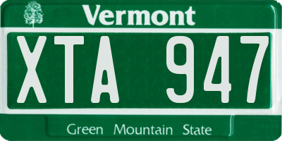 VT license plate XTA947