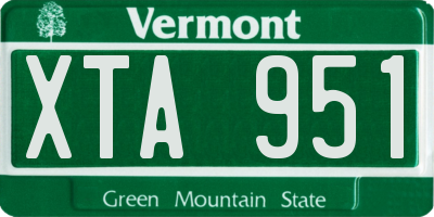 VT license plate XTA951