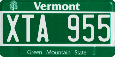VT license plate XTA955