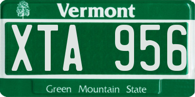 VT license plate XTA956