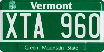 VT license plate XTA960