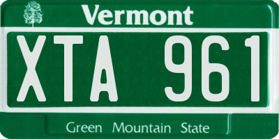 VT license plate XTA961