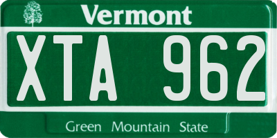 VT license plate XTA962