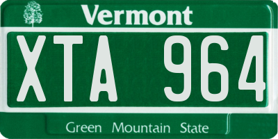 VT license plate XTA964