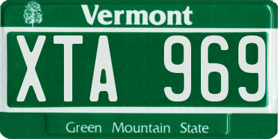 VT license plate XTA969
