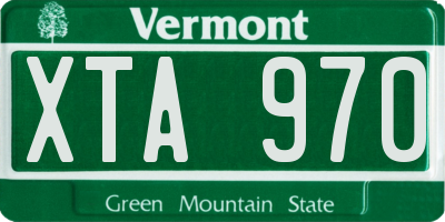 VT license plate XTA970