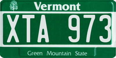 VT license plate XTA973