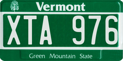 VT license plate XTA976