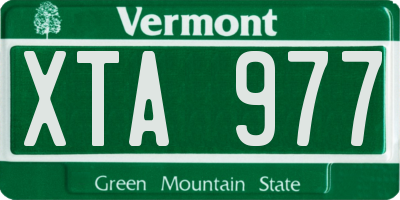 VT license plate XTA977
