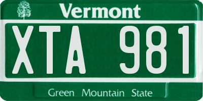 VT license plate XTA981