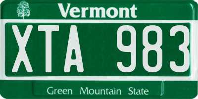 VT license plate XTA983