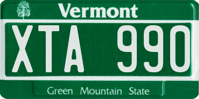 VT license plate XTA990