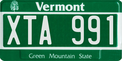 VT license plate XTA991