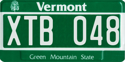 VT license plate XTB048
