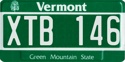 VT license plate XTB146