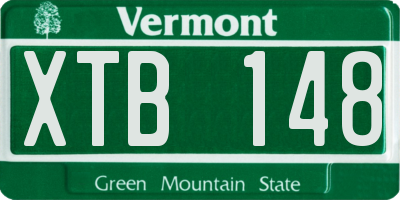 VT license plate XTB148