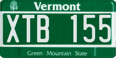VT license plate XTB155