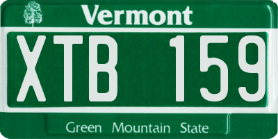 VT license plate XTB159