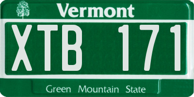 VT license plate XTB171