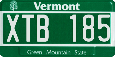 VT license plate XTB185