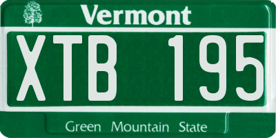 VT license plate XTB195