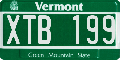 VT license plate XTB199