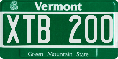 VT license plate XTB200