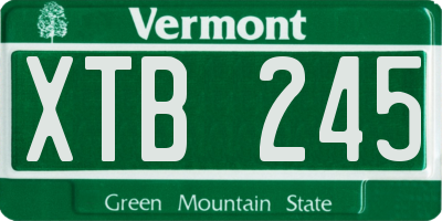 VT license plate XTB245