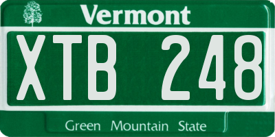 VT license plate XTB248