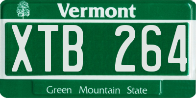 VT license plate XTB264