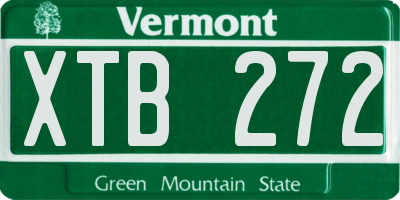 VT license plate XTB272