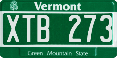 VT license plate XTB273