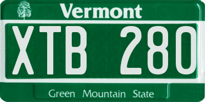 VT license plate XTB280