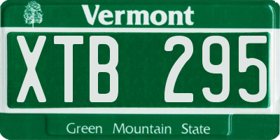 VT license plate XTB295