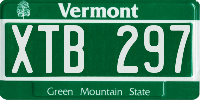 VT license plate XTB297