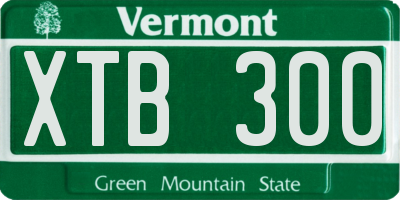 VT license plate XTB300