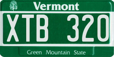 VT license plate XTB320