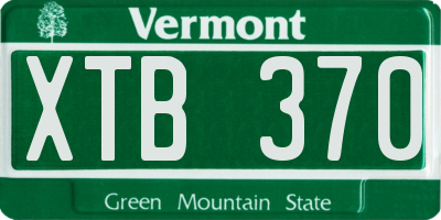 VT license plate XTB370