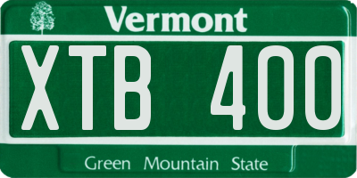 VT license plate XTB400