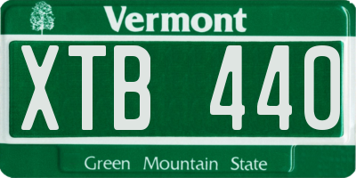 VT license plate XTB440