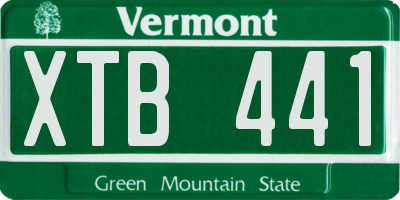VT license plate XTB441