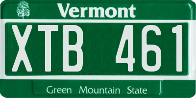 VT license plate XTB461